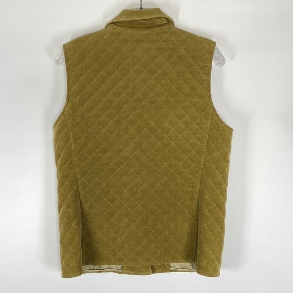Susan Bristol Tan Quilted Corduroy Vest Size Medium - Picture 2 of 4